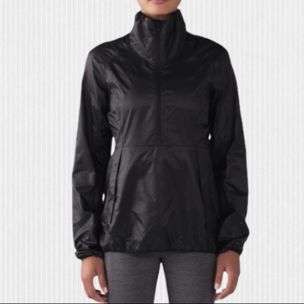 Lululemon Run With It Packable Ultra Light Water Resistant Black Size 8